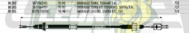 CHICOTE EMBR. SENTRA B-12 16 V