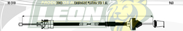 CHICOTE EMBR. NISSAN PLATINA 1.6L