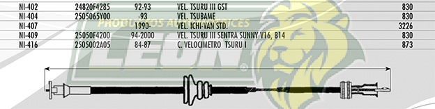 CHICOTE VEL. TSURU III, SENTRA, SUNNY 16V 94-00