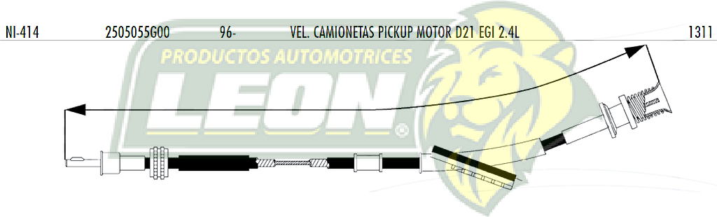 CHICOTE VEL. NISSAN PK-UP D21 2.4L 96Æ