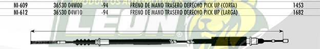 CHICOTE F.M. TRASERO DERECHO PK-UP (LARGA)