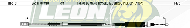 CHICOTE F.M. TRASERO IZQUIERDO PK-UP (LARGA) -94