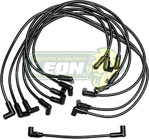 JUEGO DE CABLE BUJIA G.M. PICK-UP, SUBURBAN F.I. 350 TBI 5.7L 8 Cil. 92-95 CAPUCHON “CODO” 8mm