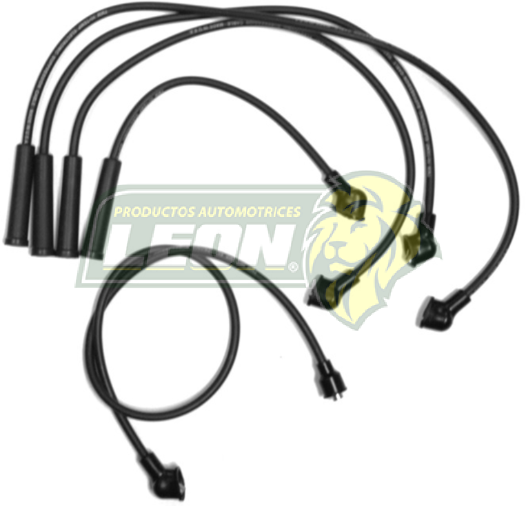 JUEGO DE CABLE BUJIA TOYOTA AUTO Y CMTA. 20R, 22R C/CABLE DE BOBINA LGO. 4 Cil. 8mm