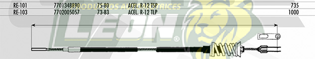 CHICOTE ACEL. R12 TLP 73-83