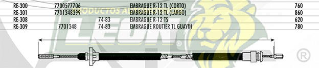 CHICOTE EMBR. R12 TL CORTO