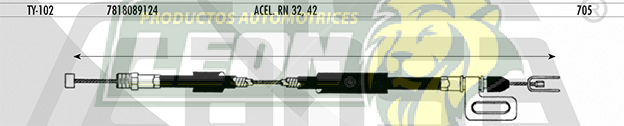 CHICOTE ACEL. TOYOTA 7818089134