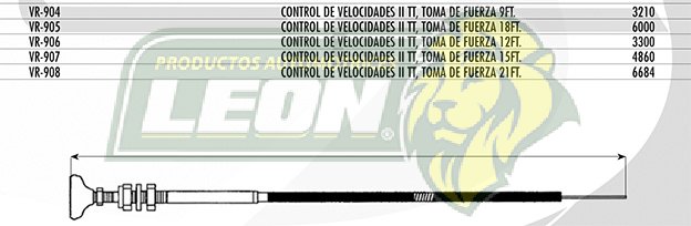 CHICOTE CONTROL DE VELOCIDADES II/TOMA DE FUERZA
