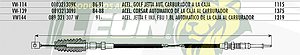 CHICOTE ACEL. GOLF JETTA AUT. DEL CARBURADOR A LA CAJA 86-91