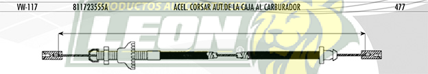 CHICOTE ACEL. CORSAR AUT.DE LA CAJA AL CARB.