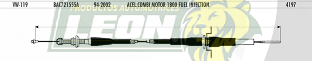 CHICOTE ACEL. COMBI M.1800 F.I.