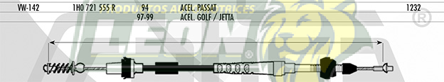 CHICOTE ACEL. JETTA 94-97 PASSAT 94