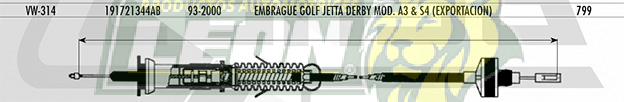 CHICOTE EMBR. GOLF, JETTA A3