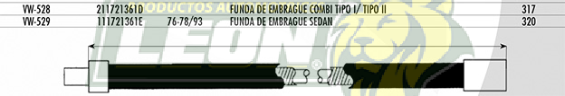 FUNDA EMBRAGUE VW 1600 SEDAN 76-78/93 CAHSA