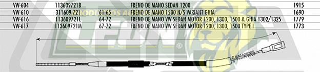 CHICOTE F.M. VW SEDAN 1200 1915 mm