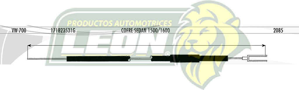 CHICOTE COFRE SEDAN 1500, 1600