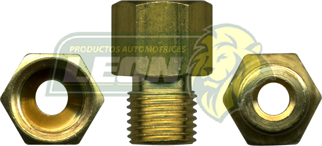 CONEXION TUERCA HIBROVAC R. EXT.: 1/2-20H. TUBO DE 5/16 ENTRA CONEX-041 R. INT.: 1/2-20H. TUBO DE 5/16 USA CONEX-041 (AUMENTO)