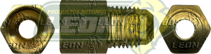 CONEXION CARBURADOR ADAPTADOR TUERCA FORD P/TUBO DE COBRE ENTRADA TUERCA FORD - ABOC. 45° P/5/16