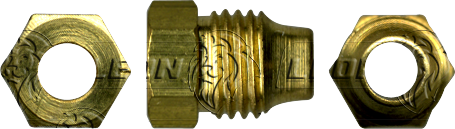 CONEXION DOBLE COMPRESION PARA SISTEMA DE LUBRICACION INDUSTRIAL (TIPO1) TUERCA MACHO/TUBO TUERCA ØE DE TUBO: 1/8