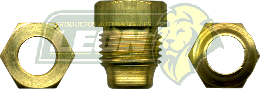 CONEXION DOBLE COMPRESION PARA SISTEMA DE LUBRICACION INDUSTRIAL (TIPO1) TUERCA MACHO/TUBO TUERCA ØE DE TUBO: 1/4