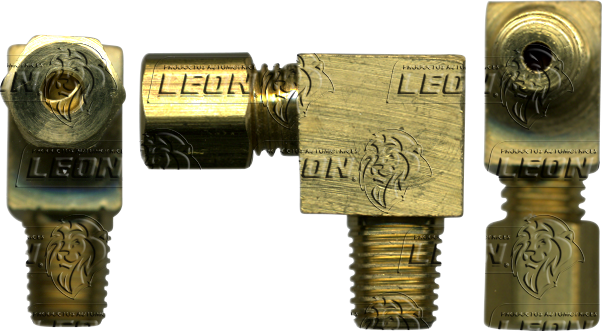 CONEXION COMPRESION CODO MACHO (69F) ØE DE TUBO: 5/16 R. DE TUBO: 1/4