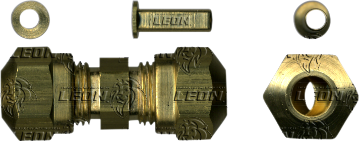 CONEXION FRENOS DE AIRE PARA TUBO DE NAILON UNION (4462F) ØE DE TUBO: 3/8