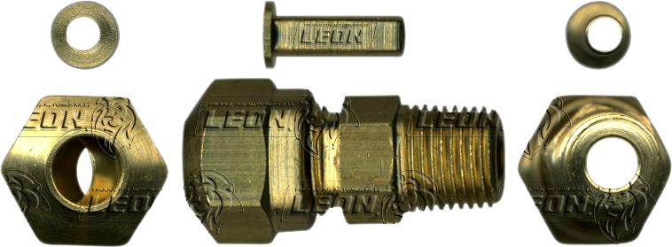 CONEXION FRENOS DE AIRE PARA TUBO DE NAILON CONECTOR MACHO (4468F) ØE DE TUBO: 1/4 R. DE TUBO: 1/8