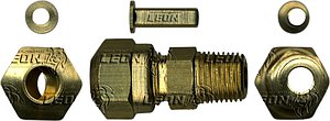 CONEXION FRENOS DE AIRE PARA TUBO DE NAILON CONECTOR MACHO (4468F) ØE DE TUBO: 1/4 R. DE TUBO: 1/8