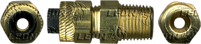 CONEXION PARA TUBERIA POLY-V CONECTOR MACHO ØE DE TUBO: 1/4 R. RECTA V-1: 3/8-24H R. NPTF V-2: 1/16-27H