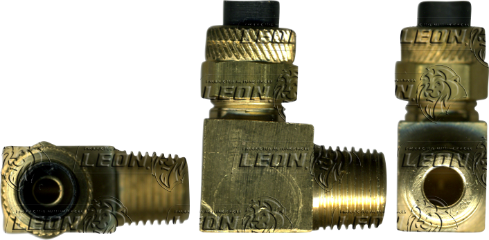 CONEXION PARA TUBERIA POLY-V CODO MACHO 90° ØE DE TUBO: 3/8 R. RECTA V-1: 1/2-24H R. NPTF V-2: 1/4-18H