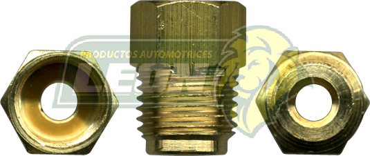 CONEXION TUERCA HIBROVAC R. EXT.: 1/2-20H. TUBO DE 5/16 ENTRA CONEX-041 R. INT.: 7/16-24H. TUBO DE 1/4 USA CONEX-034