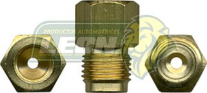 CONEXION TUERCA HIBROVAC R. EXT.: 9/16-18H. TUBO DE 3/16 Y 1/4 ENTRA CONEX- 653 Y CONEX-654 R. INT.: 1/8 NPTH
