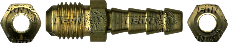 CONEXION COPLE PARA MANGUERA BAJA PRESION MANGUERA A MACHO FIJO ABOC. 45° ØI DE MANG.: 1/2 ØE DE TUBO COBRE 1/2