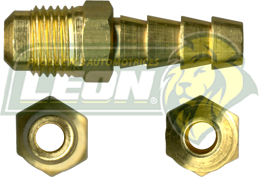 CONEXION COPLE PARA MANGUERA BAJA PRESION MANGUERA A MACHO FIJO ABOC. 45° ØI DE MANG.: 5/16 ØE DE TUBO COBRE 5/16