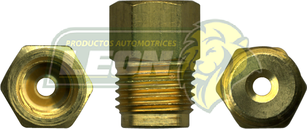 CONEXION TUERCA HIBROVAC R. EXT.: 9/16-18H. TUBO DE 1/4 ENTRA CONEX-654 R. INT.: 3/8-24H. TUBO DE 3/16 USA CONEX-033