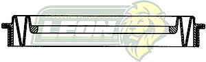 CUBREPOLVO P/PISTON CALIPER  ØE: 2.690”, ØI: 1.750”, TIPO: