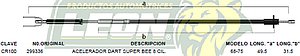 CHICOTE ACEL. DART SUPER BEE 8C. 68-75