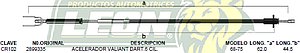 CHICOTE ACEL. VALIANT DART 6C. 68-75