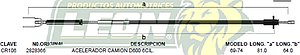 CHICOTE ACEL. CAMION D-600 6C. 69-74