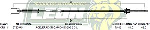 CHICOTE ACEL. CAMION D-600 6C. 75-86