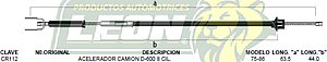 CHICOTE ACEL. CAMION D-600 8C. 75-86