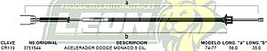 CHICOTE ACEL. DODGE MONACO 8C. 74-77