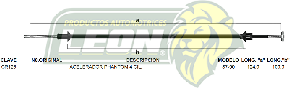 CHICOTE ACEL. PHANTOM 4 CIL. 87-90