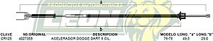 CHICOTE ACEL. DODGE DART 8C. 76-78