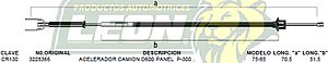 CHICOTE ACEL. CAM. D-600, PANEL, P-300. 75-85