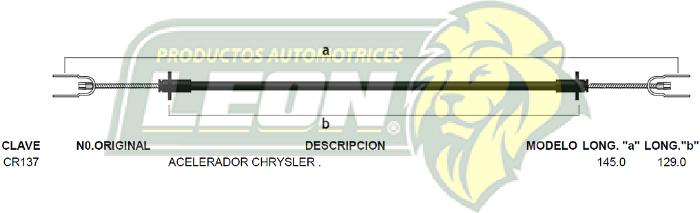 CHICOTE ACEL. CHRYSLER (CORTO)