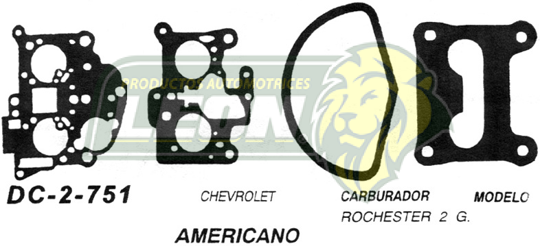 JUNTA CARBURADOR G.M. ROCHESTER 2G U.S.A. (JGO.)