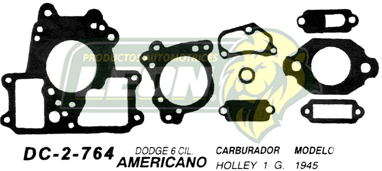 JUNTA CARBURADOR DODGE 6CIL (USA) HOLLEY 1G. U.S.A. (JGO.)
