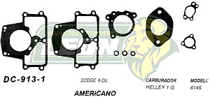 JUNTA CARBURADOR DODGE 6 Cil. U.S.A. (JGO.)