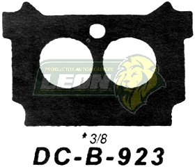 JUNTA BASE CARB. VAM L6 M.258, 282, RAMBLER, AMERICAN GFC, RALLY, PACER, PK-UP 4X4, JEEP WAGONEER M.198 MOTORCRAFT 2G. 2150 3/8” (0.375”) PAQUETE DE CINCO PIEZAS, PRECIO x PIEZA